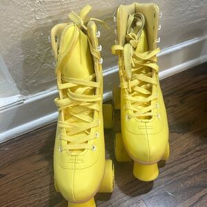 Bright Yellow Roller Skates